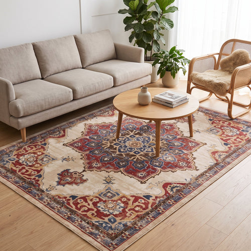 Aurelia Persian-style rug in a bright living room